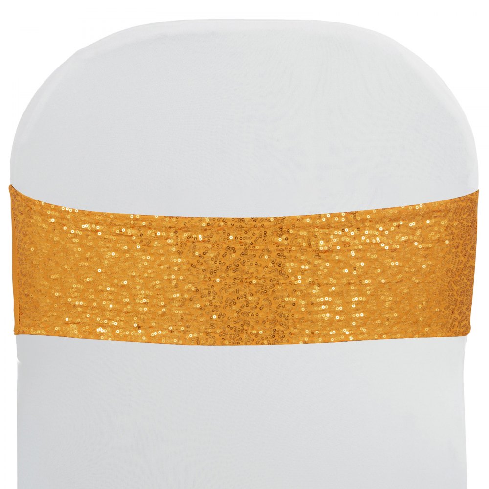 100pcs Stuhlschleifen Stretch Schleifen Stuhlhussen Jahrestag Stuhlbänder