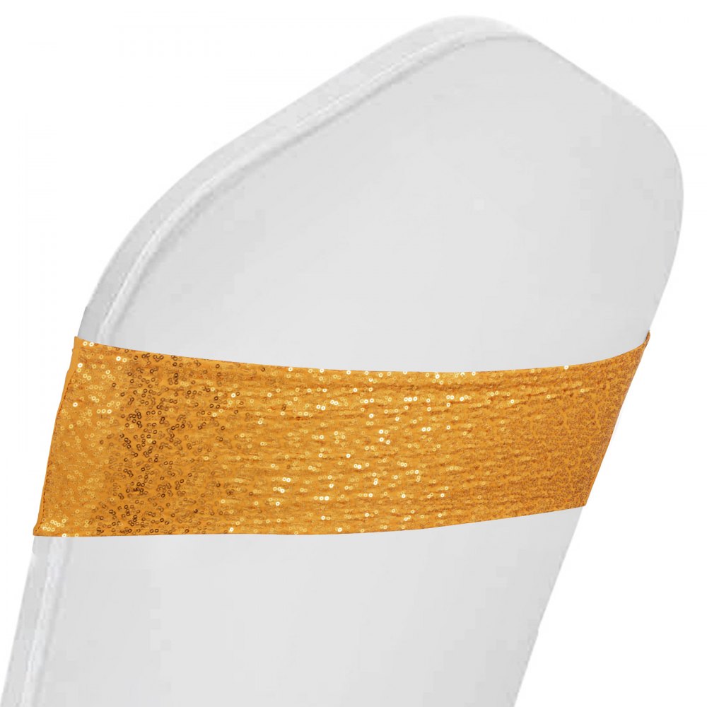 100pcs Stuhlschleifen Stretch Schleifen Stuhlhussen Jahrestag Stuhlbänder