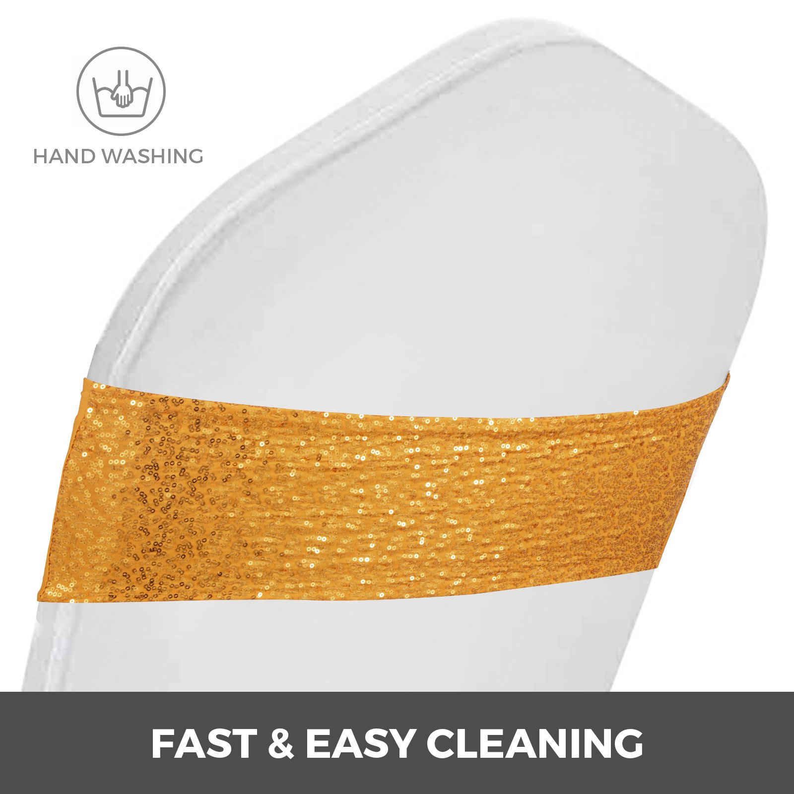 100pcs Stuhlschleifen Stretch Schleifen Stuhlhussen Jahrestag Stuhlbänder