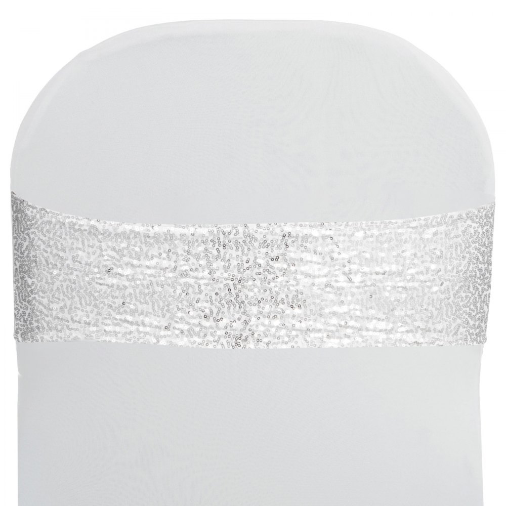 100pcs Stuhlschleifen Stretch Schleifen Stuhlhussen Schutzhülle Elastisch