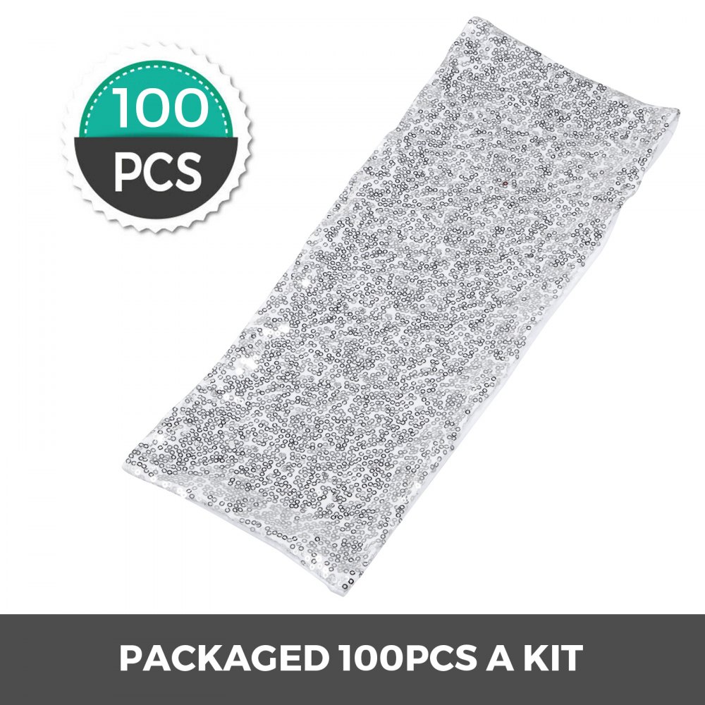 100pcs Stuhlschleifen Stretch Schleifen Stuhlhussen Schutzhülle Elastisch