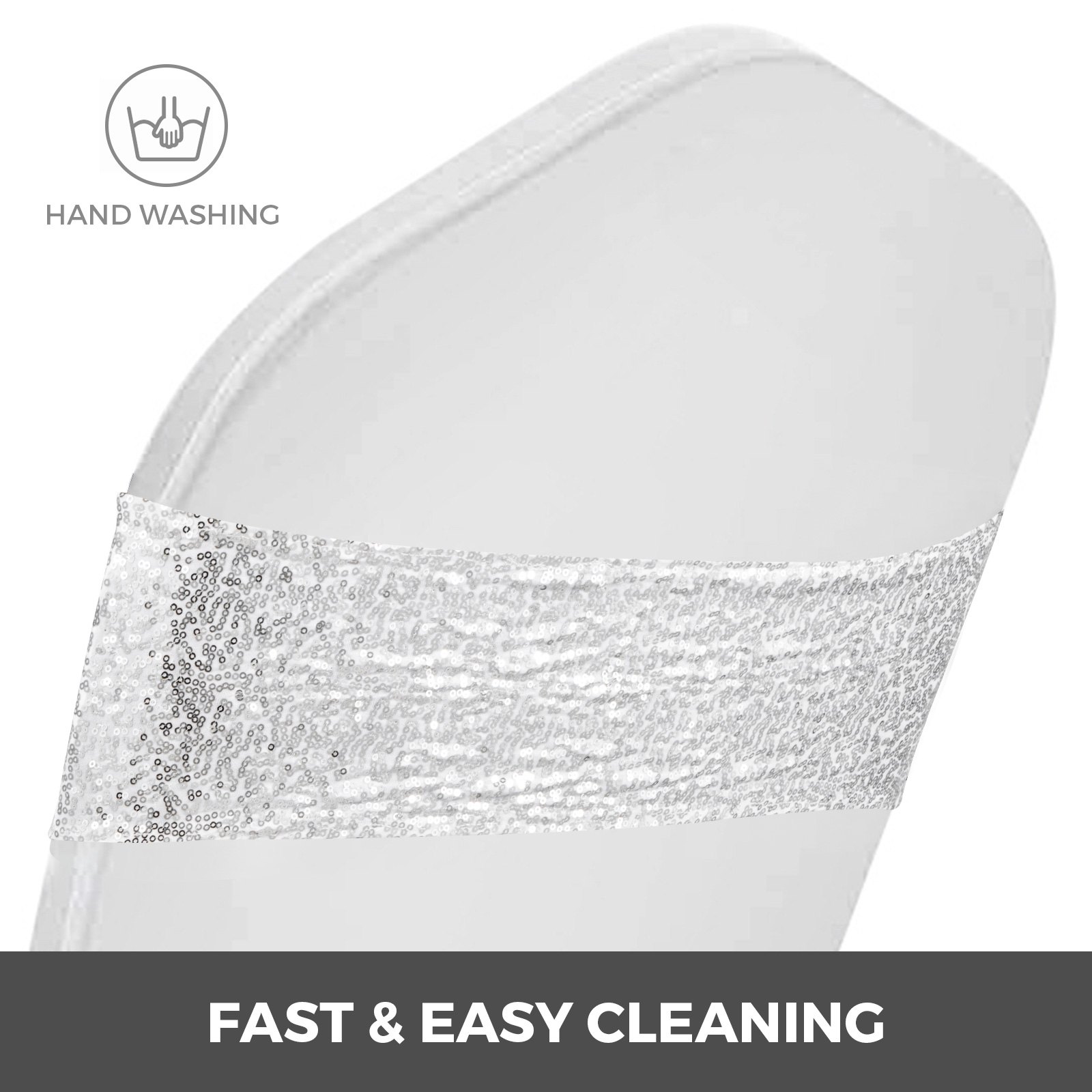 100pcs Stuhlschleifen Stretch Schleifen Stuhlhussen Schutzhülle Elastisch