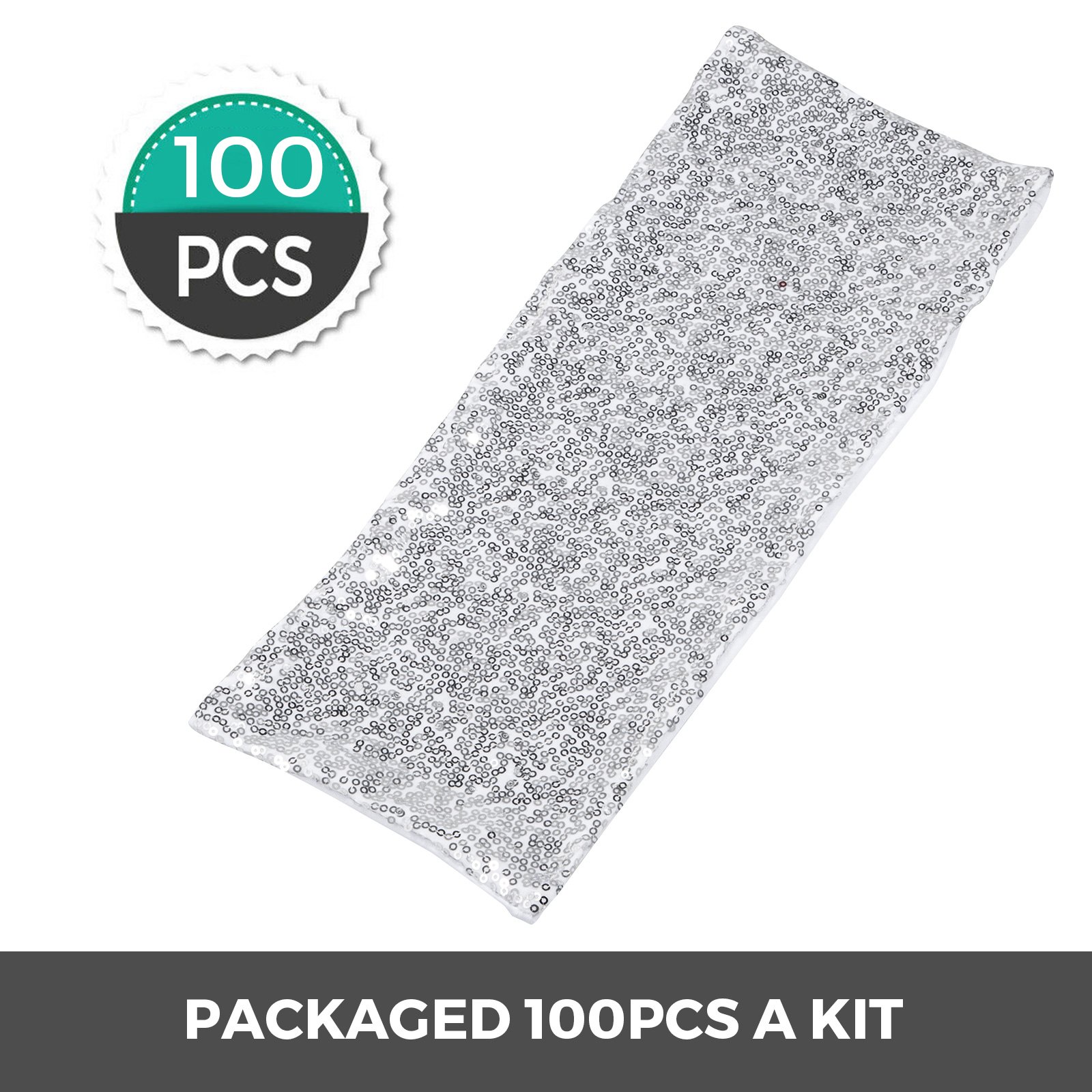 100pcs Stuhlschleifen Stretch Schleifen Stuhlhussen Schutzhülle Elastisch