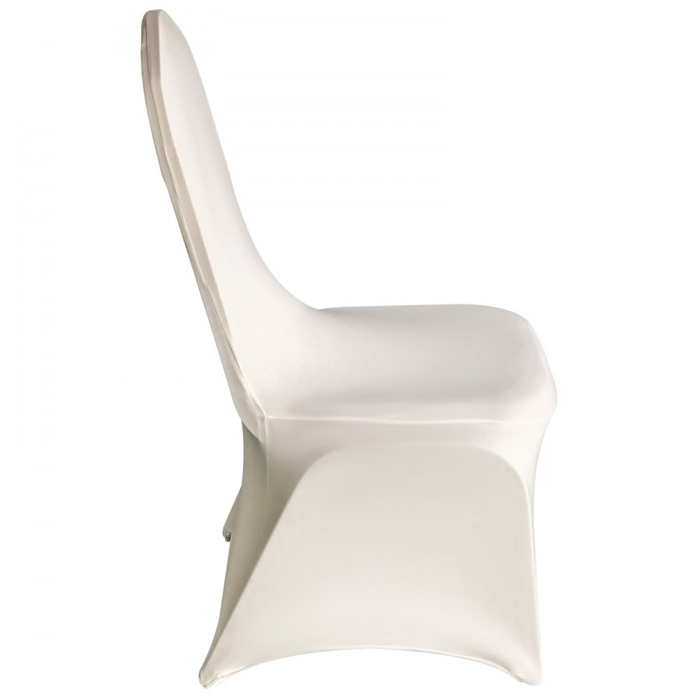 100x Stuhlhussen Stretch Elfenbein Stuhlbezug Stuhlüberzug Feiern Spandex Feiern