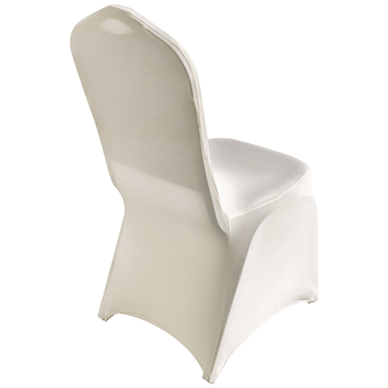 100x Stuhlhussen Stretch Elfenbein Stuhlbezug Stuhlüberzug Feiern Spandex Feiern