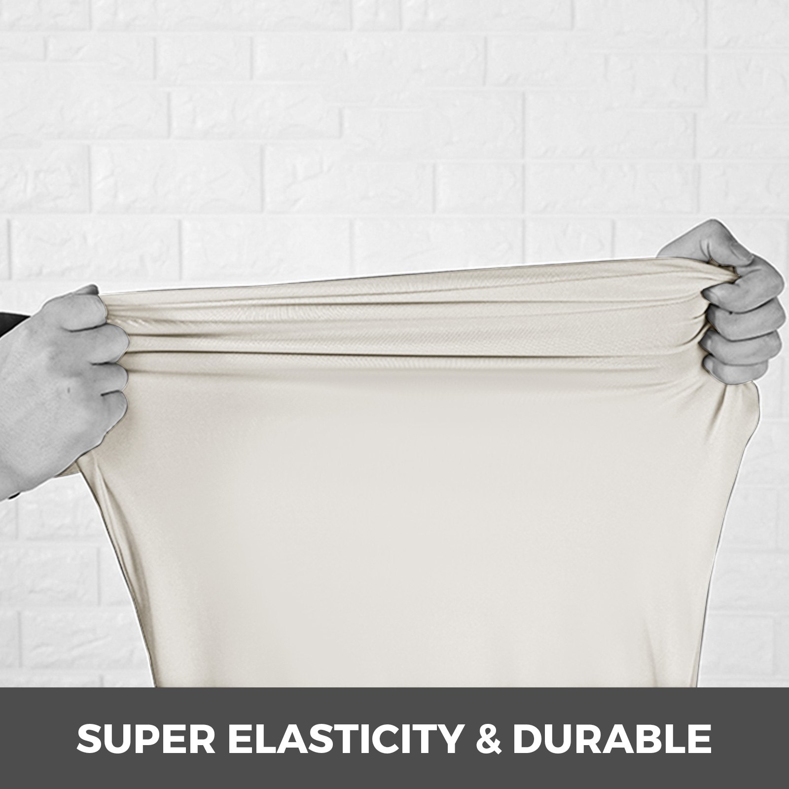 100x Stuhlhussen Stretch Elfenbein Stuhlbezug Stuhlüberzug Feiern Spandex Feiern