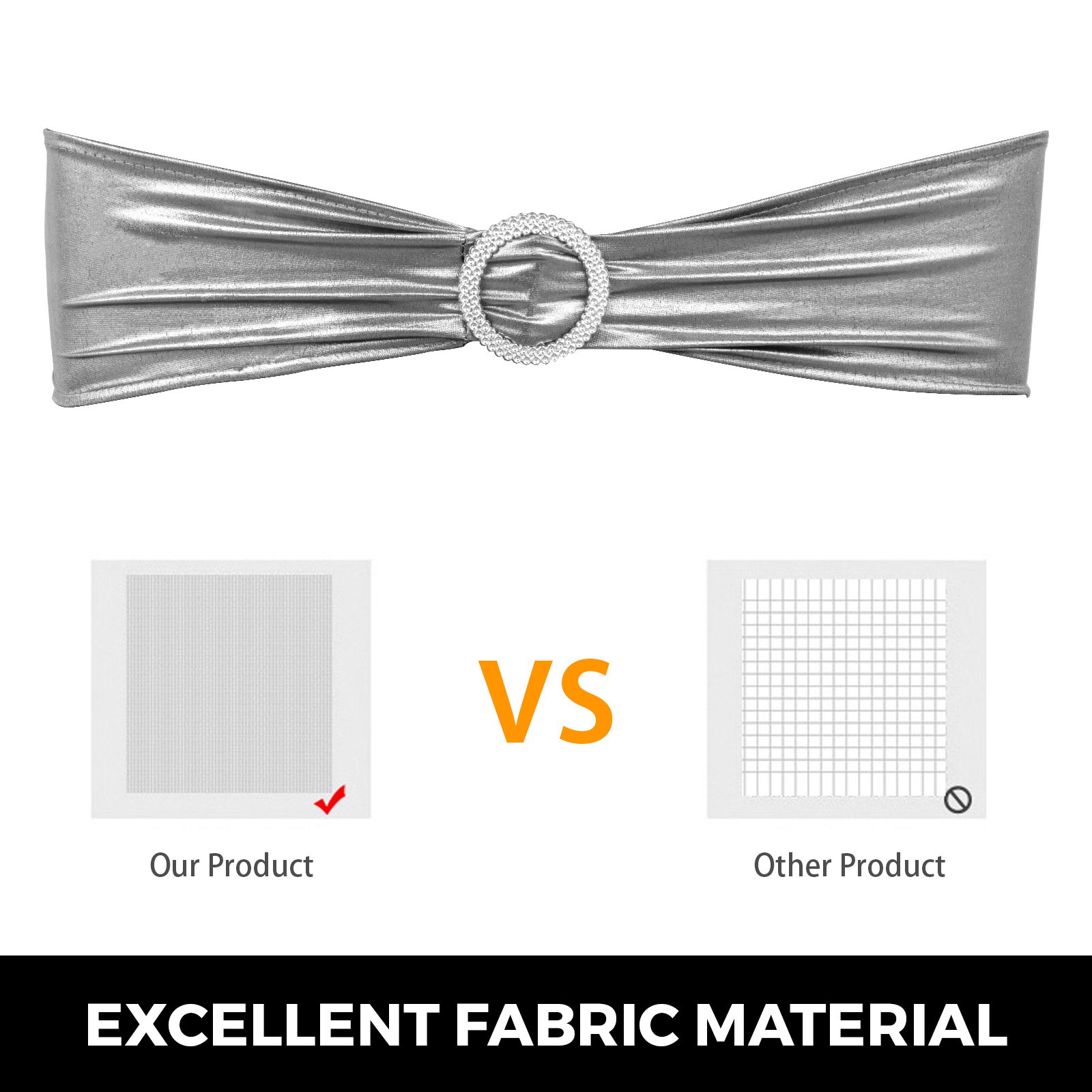 100pcs Stuhlschleifen Stretch Schleifen 100 Stück Hochzeit Stuhlhussen