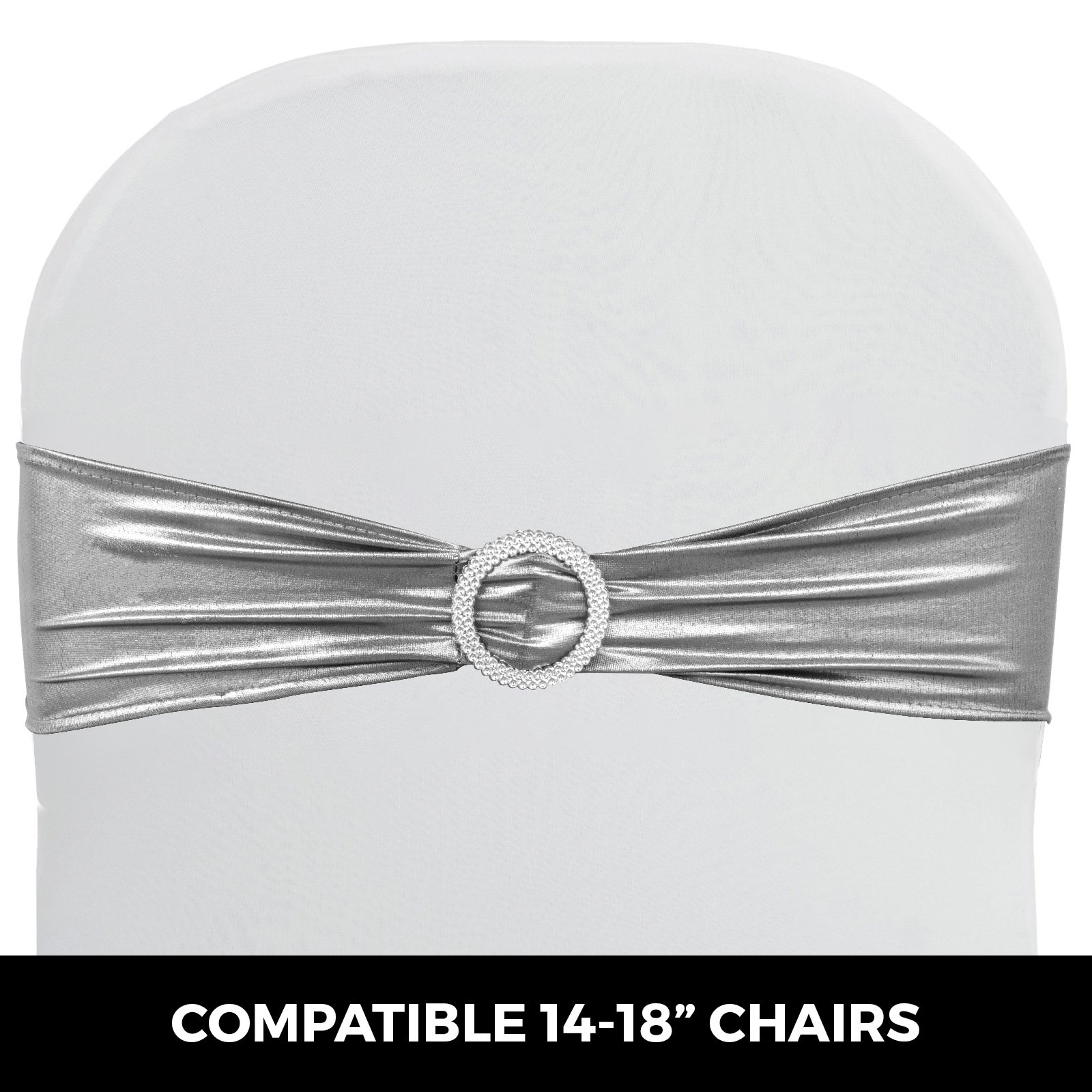 100pcs Stuhlschleifen Stretch Schleifen 100 Stück Hochzeit Stuhlhussen