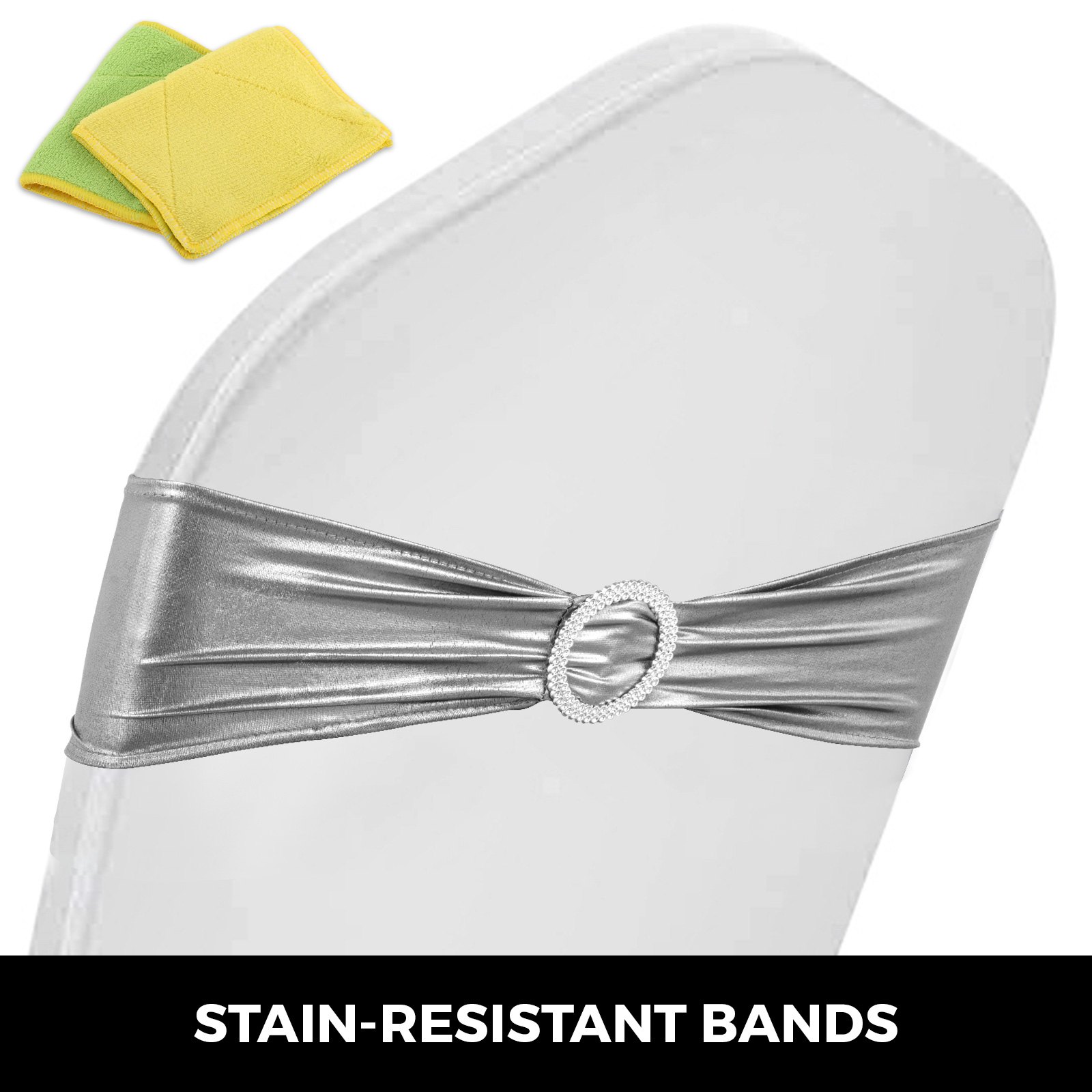 100pcs Stuhlschleifen Stretch Schleifen 100 Stück Hochzeit Stuhlhussen