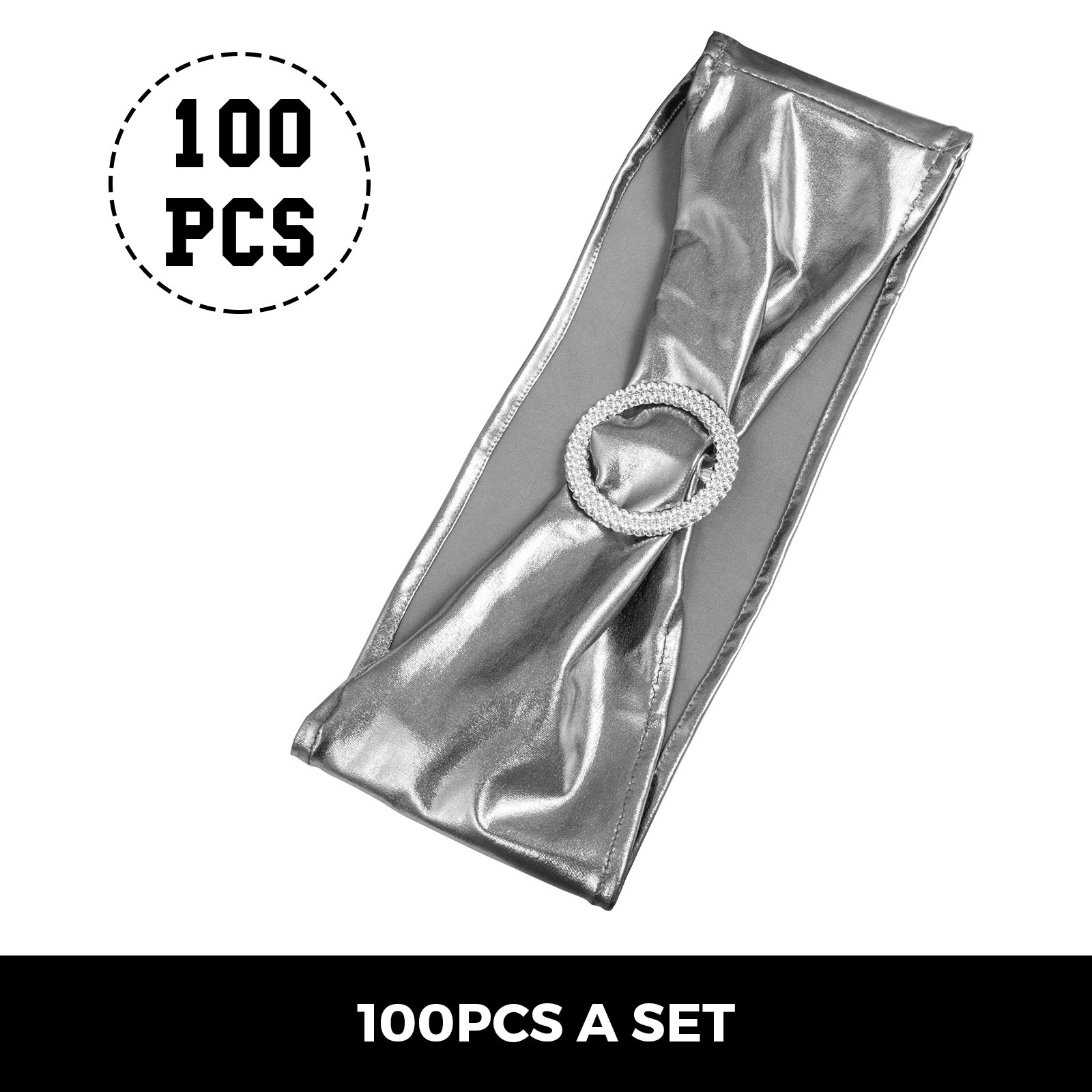 100pcs Stuhlschleifen Stretch Schleifen 100 Stück Hochzeit Stuhlhussen