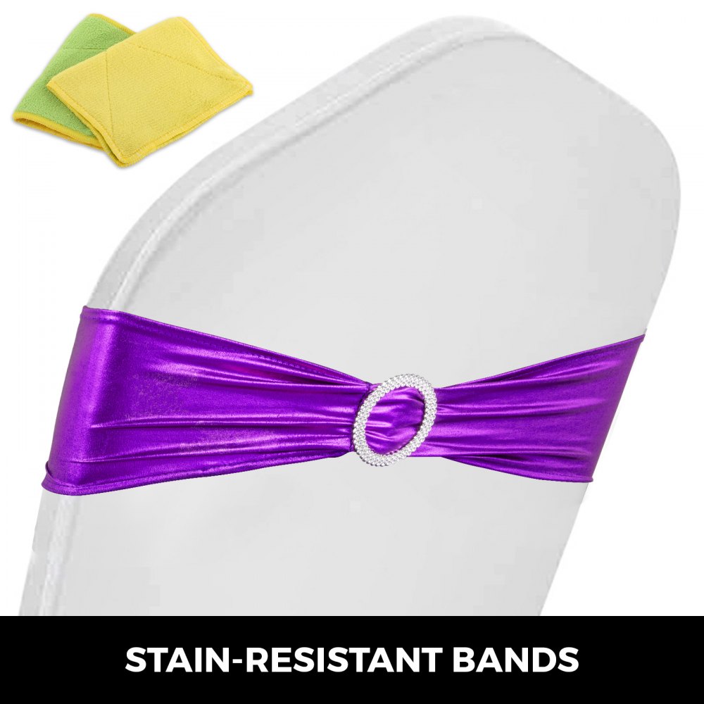 100pcs Stuhlschleifen Stretch Schleifen Stuhlbänder Bezug 100 Stück Hochzeit