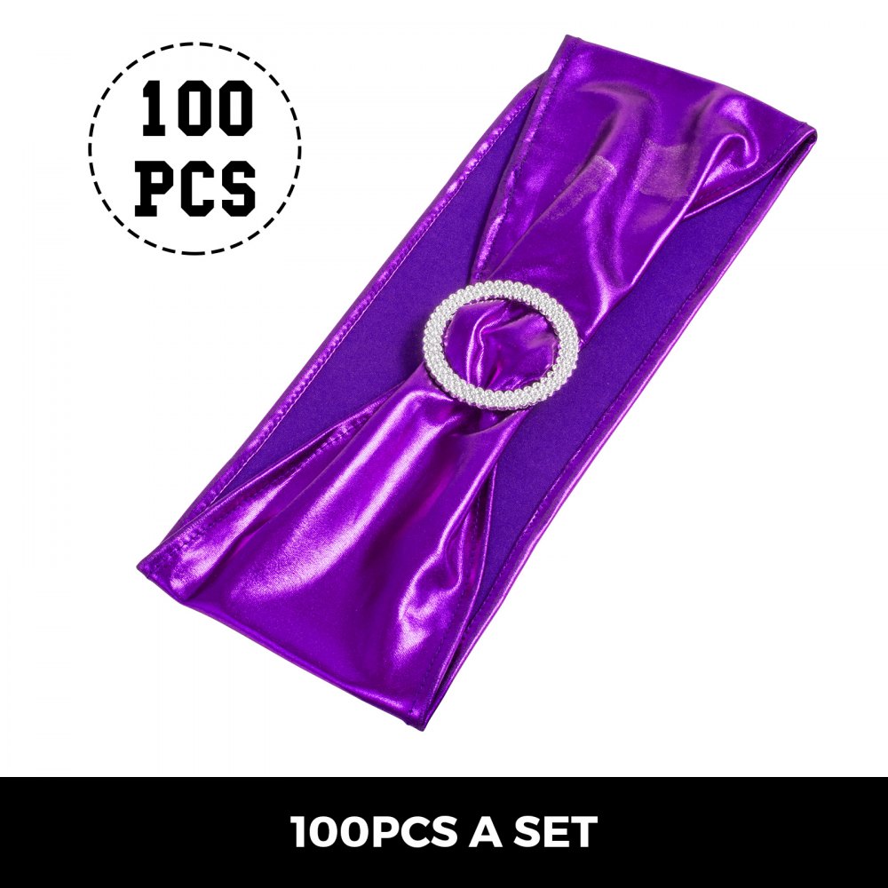 100pcs Stuhlschleifen Stretch Schleifen Stuhlbänder Bezug 100 Stück Hochzeit