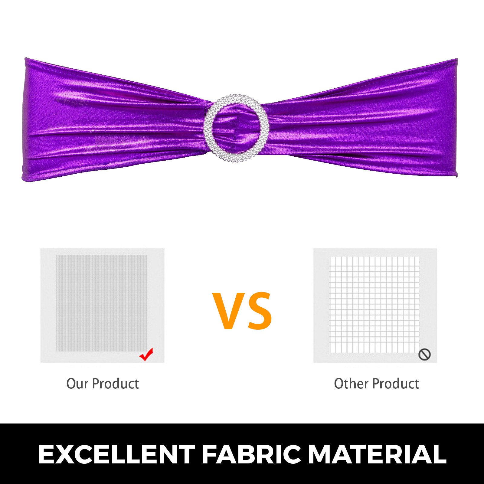 100pcs Stuhlschleifen Stretch Schleifen Stuhlbänder Bezug 100 Stück Hochzeit