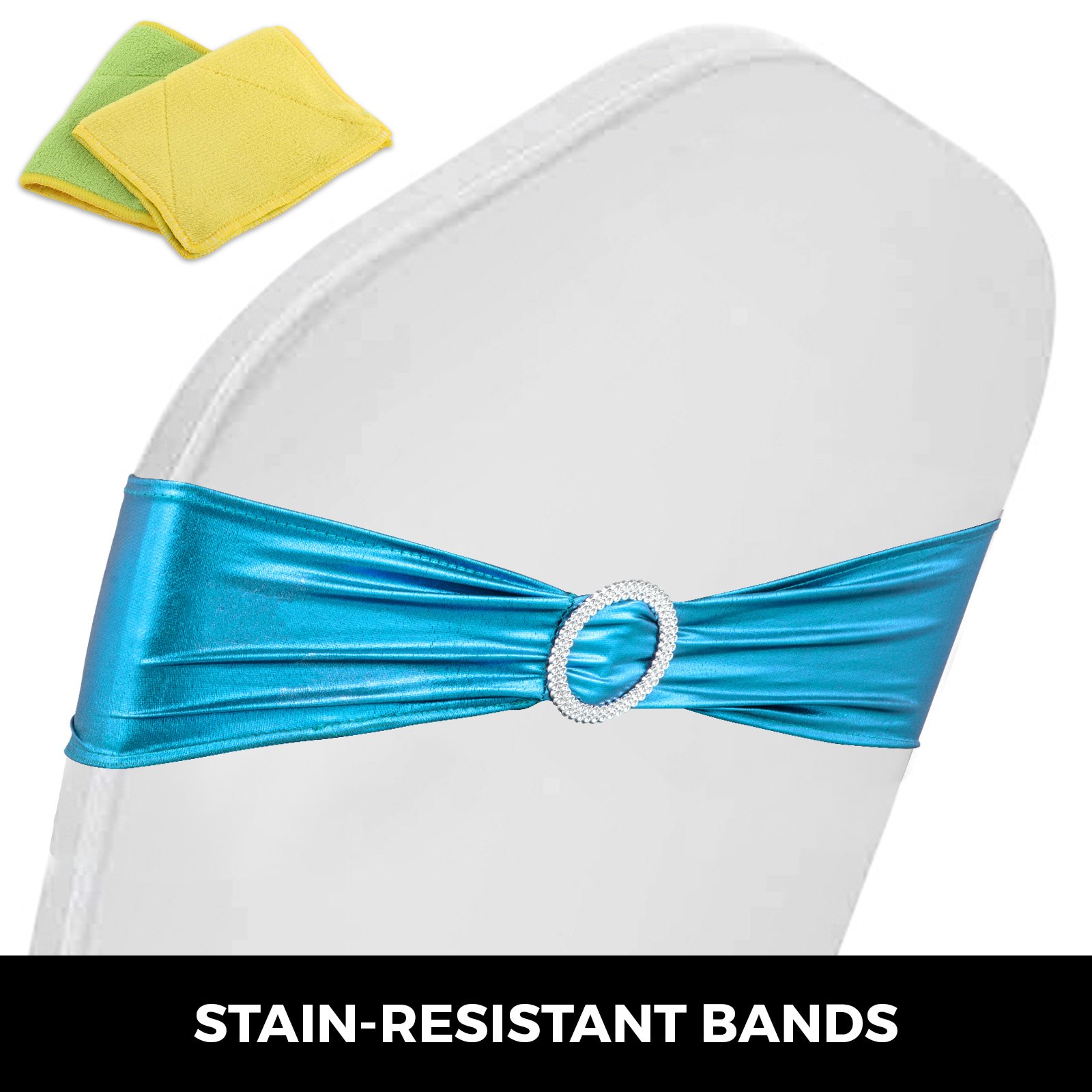 100pcs Stuhlschleifen Stretch Schleifen Stuhlbänder Elastisch Dekoration