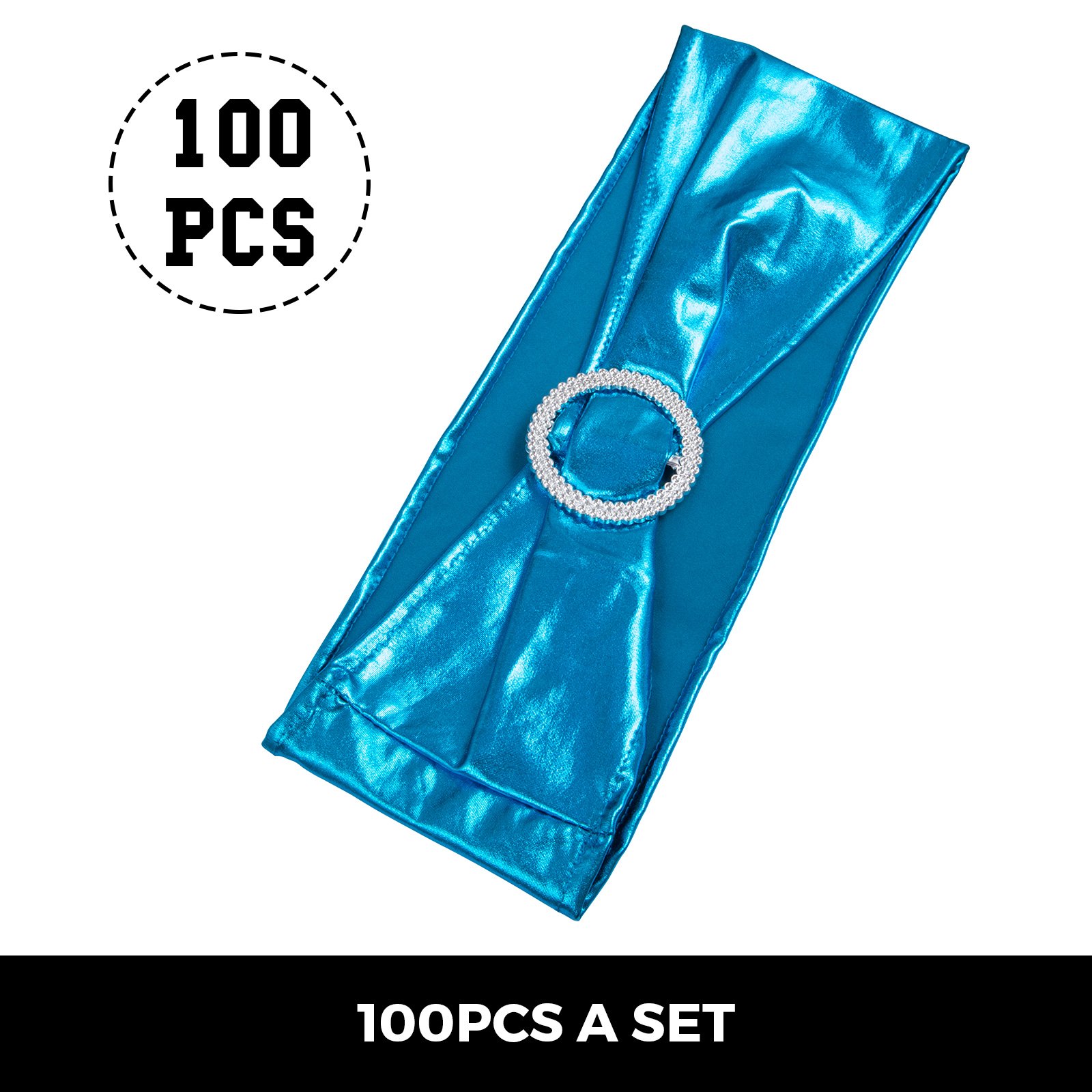 100pcs Stuhlschleifen Stretch Schleifen Stuhlbänder Elastisch Dekoration