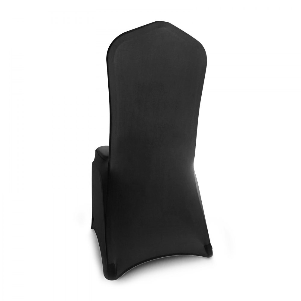 50x Stuhlhussen Schwarz Stretch Stuhlbezug Stuhlüberzug Flat Front Stühle Party
