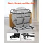 VEVOR Stuhlkarre, Klappstuhlwagen, 180 kg, für 5 Tische + 14 Stühle, Stuhlaufbewahrungswagen mit Stuhlhalter mit Lenkrollen & Feststellrädern, für Partyveranstaltungen, Hotels, Mattschwarz