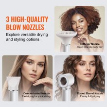 VEVOR 7-in-1 Professioneller Multi-Haarstyler Haartrockner Warmluftbürste 1400W