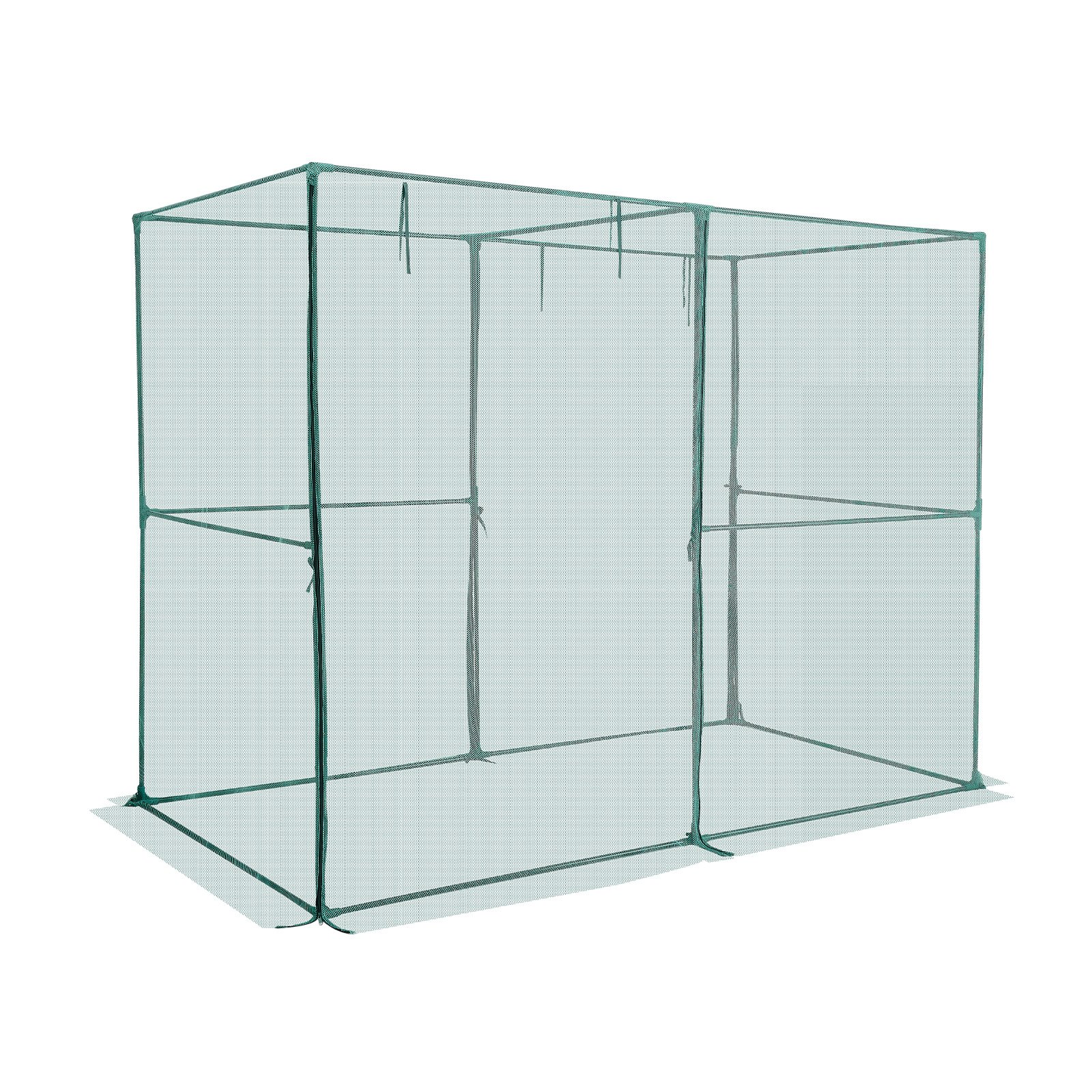 VEVOR Pflanzenschutzzelt, 2396x1200x1800 mm Pflanzenschutznetz, Tür mit Reißverschluss, Pflanzenkäfig für Hochbeete im Freien, Pflanzennetz Gewächshaus für Garten, Terrasse & Rasen