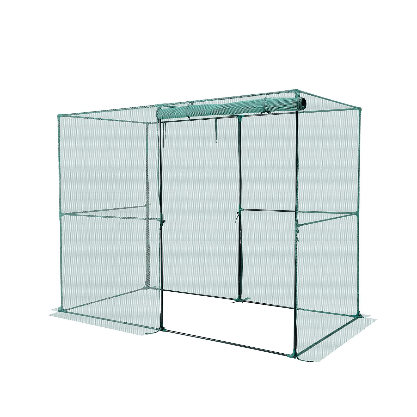 VEVOR Pflanzenschutzzelt, 2396x1200x1800 mm Pflanzenschutznetz, Tür mit Reißverschluss, Pflanzenkäfig für Hochbeete im Freien, Pflanzennetz Gewächshaus für Garten, Terrasse & Rasen