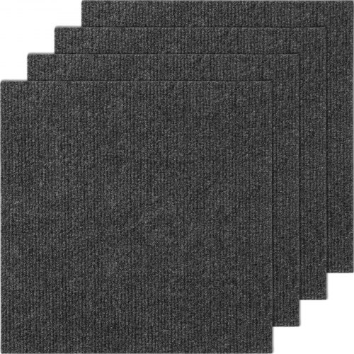 VEVOR Teppichfliesen zum Abziehen und Aufkleben, 305x305mm, selbstklebende Teppichbodenfliesen, weich gepolsterte Teppichfliesen, DIY-Installation für