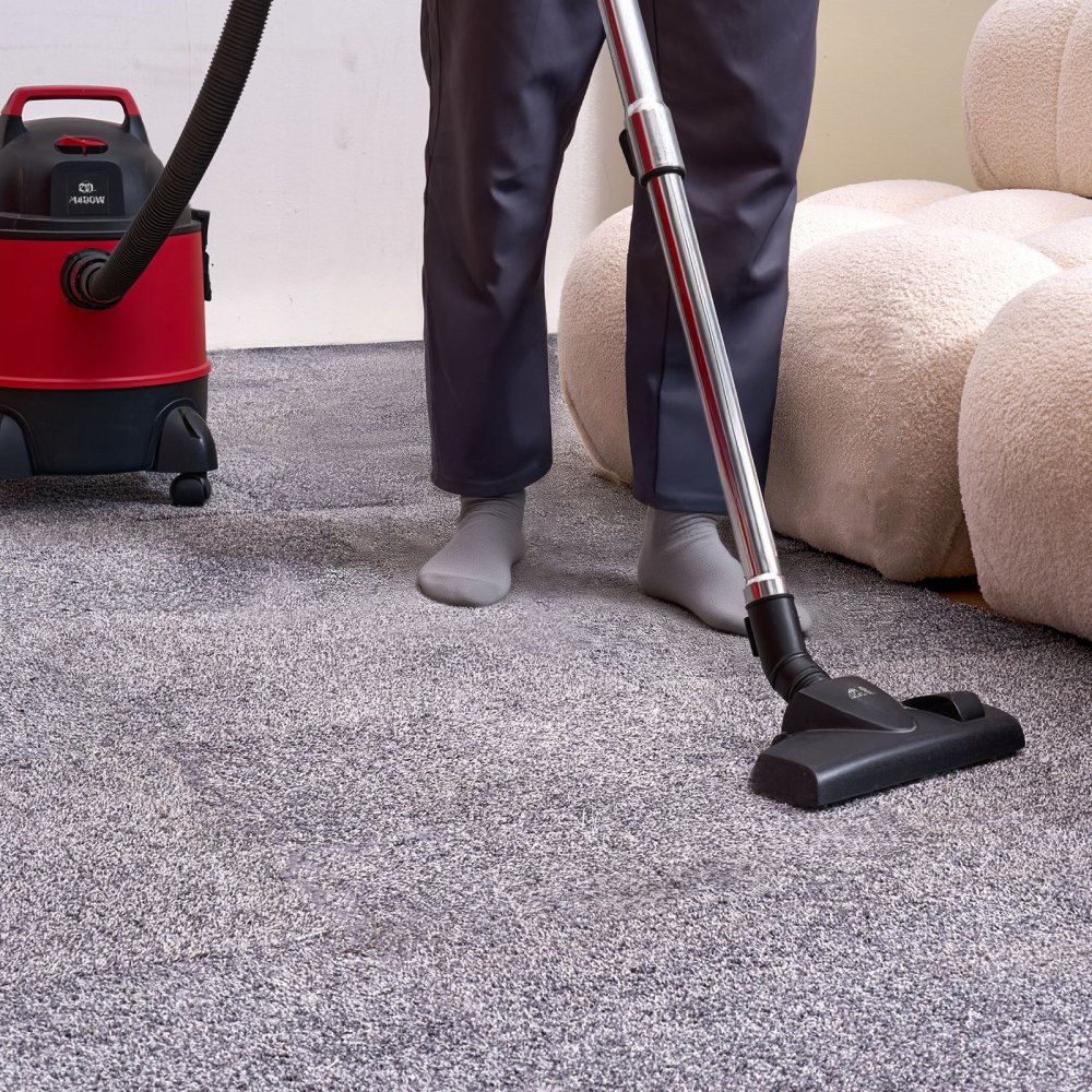 VEVOR Teppichfliesen 457,2 x 457,2 x 12 mm, 10er-Pack, selbstklebender Teppichboden mit Fläche von 2,0 m², Teppich Bodenbelag, einfacher DIY-Austausch für Wohnzimmer und Büro, Grau