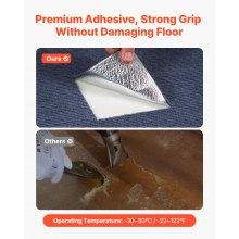 VEVOR Teppichfliesen 609,6 x 609,6 x 5 mm, 15er-Pack, selbstklebender Teppichboden mit Fläche von 5,5 m², Teppich Bodenbelag, einfacher DIY-Austausch für Wohnzimmer und Büro, Grau