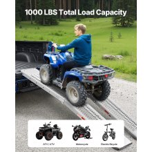 VEVOR 2 x Aluminium Rampen Hochleistungs-Laderampen mit Griffen 193cm für ATV