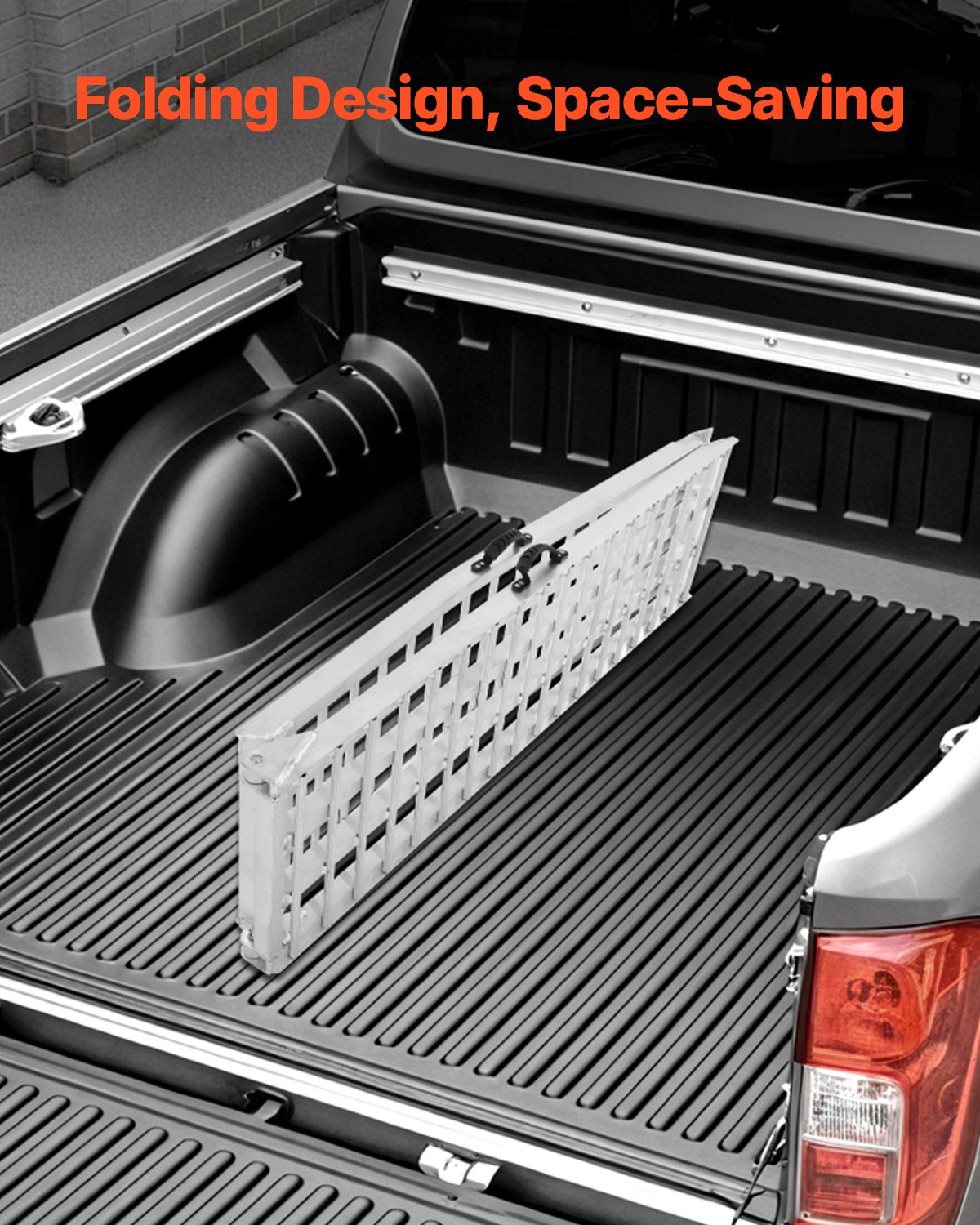 VEVOR Aluminum Ramp 1 pc. High-performance loading ramp (680 kg load capacity) with wider ramp surface, universal stable loading ramp with handles, for ATV UTV motorcycle electric bicycle