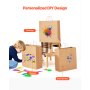 VEVOR Kraftpapiertüten, 100er-Pack, Geschenktüten mit Henkel, 457x178x483 mm, große Einkaufstüten, Papiertragetaschen, Krafttaschen, für Geburtstage, Hochzeiten, Einkäufe, Geschenke, braun