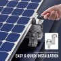 VEVOR 20er-Set Endklemmen Solarpanel, 35–50 mm verstellbare Solarklemmen, leichte Z-Halterungen aus eloxiertem Aluminium, Klemmen Solarpanel-Montage für Wohnmobile, Camper, Boote, Wände, Dächer
