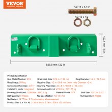 VEVOR 7,93mm Traktor-Eimerhaken Güteklasse 70 Greifhaken aus Stahl 5443,1kg