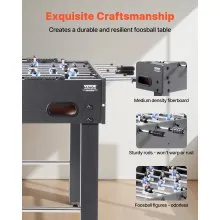 VEVOR Tischfußballtisch in Standardgröße (1212 x 610 x 838 mm), Indoor-Kickertisch für Zuhause, Familie und Spielzimmer, langlebiges Set, inkl. 2 Bällen & Punktezähler & 2 Getränkehaltern