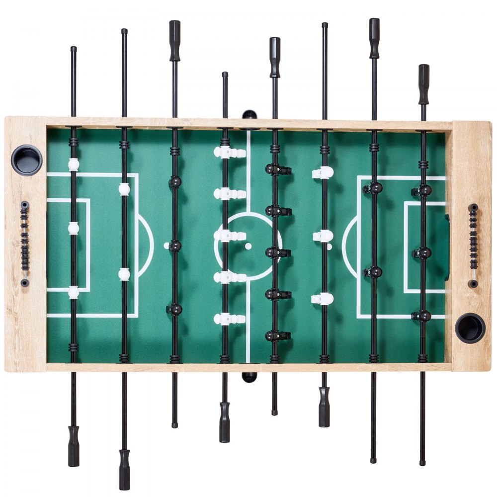 VEVOR Foosball Table, 140 cm Standard Size Table, Indoor Full Size Foosball Tables for Home, Family, and Game Room, Durable Soccer Set, Includes 4 Balls, Score Keeper, and 2 Cup Holders
