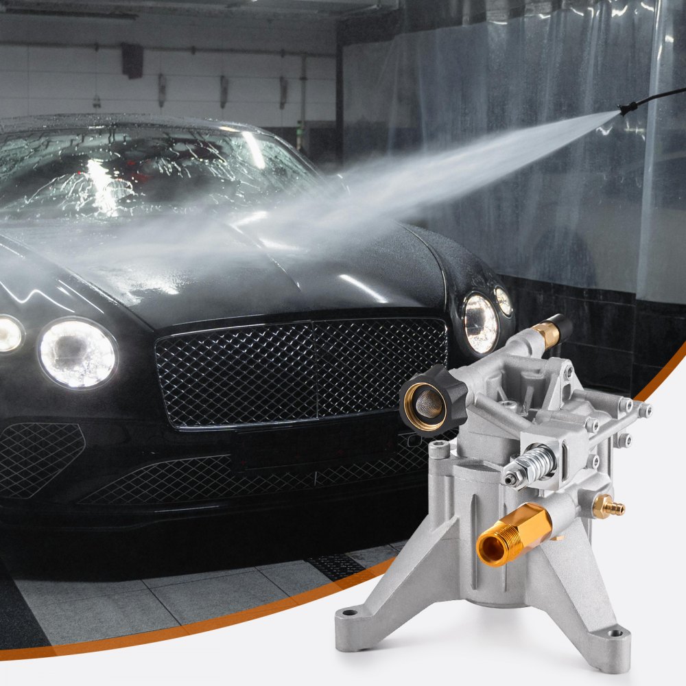 VEVOR Hochdruckreinigerpumpe, 7/8 Zoll Welle vertikal, 3300 PSI, 3,0 GPM, Ersatz-Hochdruckreinigerpumpen-Set mit 5 Düsen, Hardware und Siphonrohr, bis zu 150 Stunden, Hochdruckreiniger Ersatzpumpe