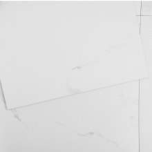 VEVOR Selbstklebende Vinyl-Bodenfliesen, 30,5 x 30,5 cm, 50 Stk., 1,5 mm dick, zum Abziehen und Aufkleben, weiße Marmorstruktur, DIY-Bodenbelag für Küche, Esszimmer, Schlafzimmer und Badezimmer
