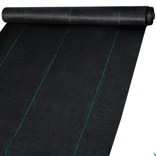 VEVOR Gartenvlies Unkrautvlies167m² Reißfestes Unkrautvlies 51g/m² Gartenvlies Unkrautschutzvlies mit hoher UV-Stabilisierung 91.4m x 1,83m