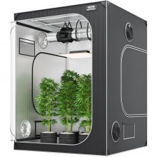 VEVOR Grow-Zelt, 152,4 x 152,4 x 203,2 cm, Indoor-Growzelt, hydroponische Fenstertür-Ablage