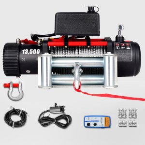 VEVOR37,33kgElektrischeSeilwinde12VMotorwinde3-stufigerElektrischerWindeElektrischeMotorwindeelektrischeSeilwindeNennzugkraft13500LBS