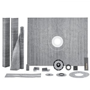 VEVOR Duschaufsatz-Set – 1828x1828x32 Mm, Wasserdichte HDPE-Membran, Mit ABS-Flansch, Edelstahlfilter, Für Dusche & Bad