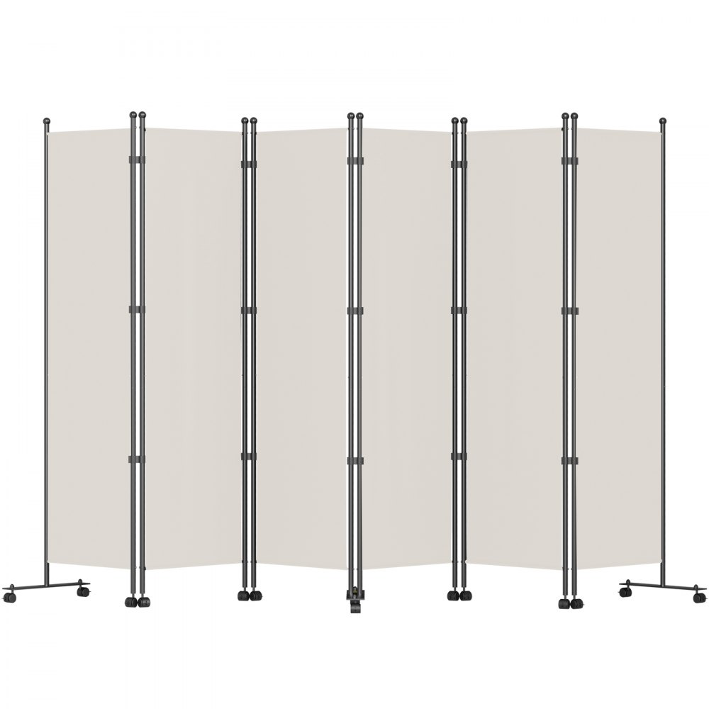 VEVOR Raumteiler 4-teilig - Faltbarer Sichtschutz 228x45x172cm, Schwarz, Für Büro & Wohnbereich