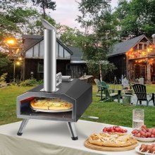VEVOR Kommerzieller Pizzaofen Backofen 356mm Edelstahl