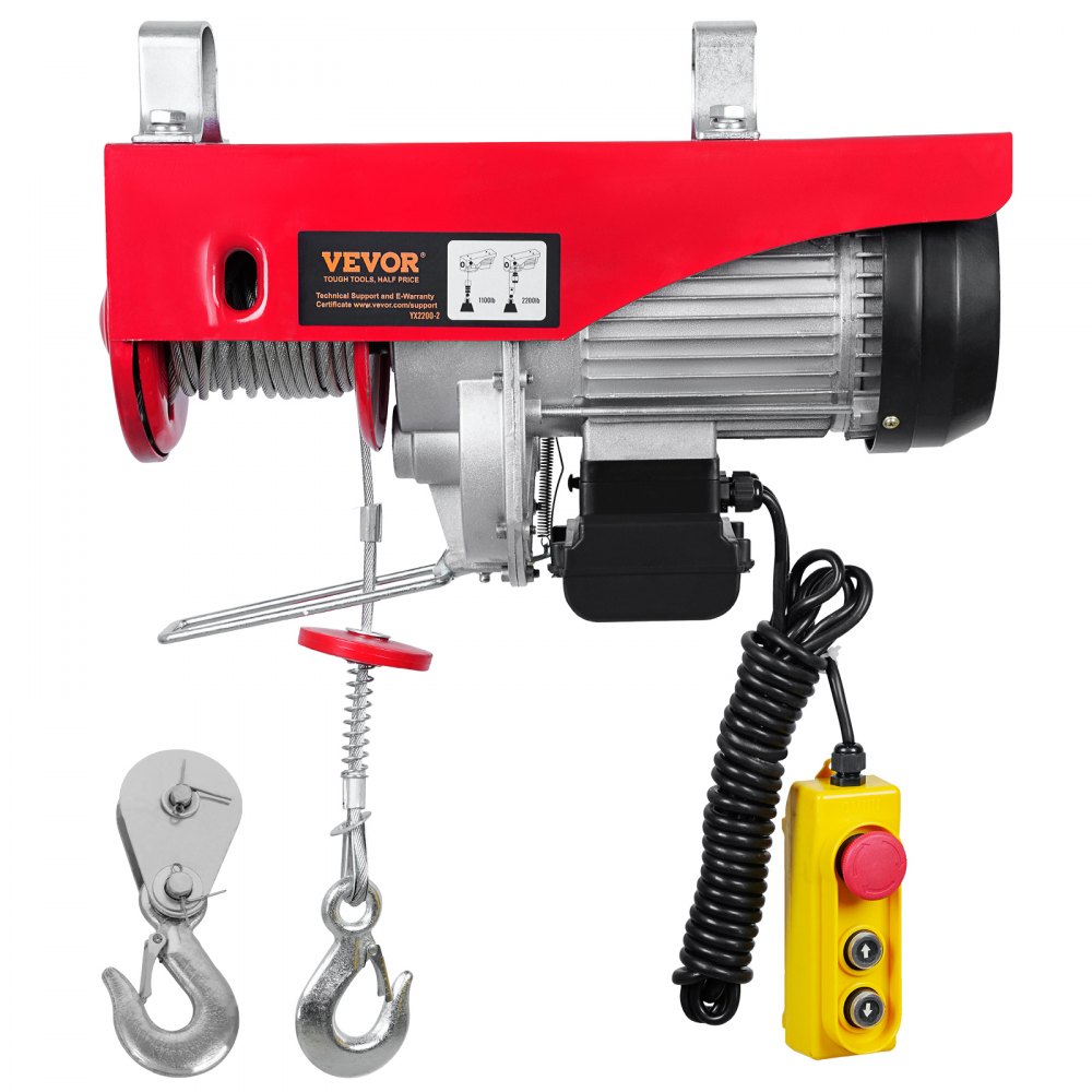 Produktbild von Elektrische Seilwinde 230V – PA800 Mit 400/800 Kg Tragkraft, 10 M Hub, 1350 W – Für Werkstatt & Co.
