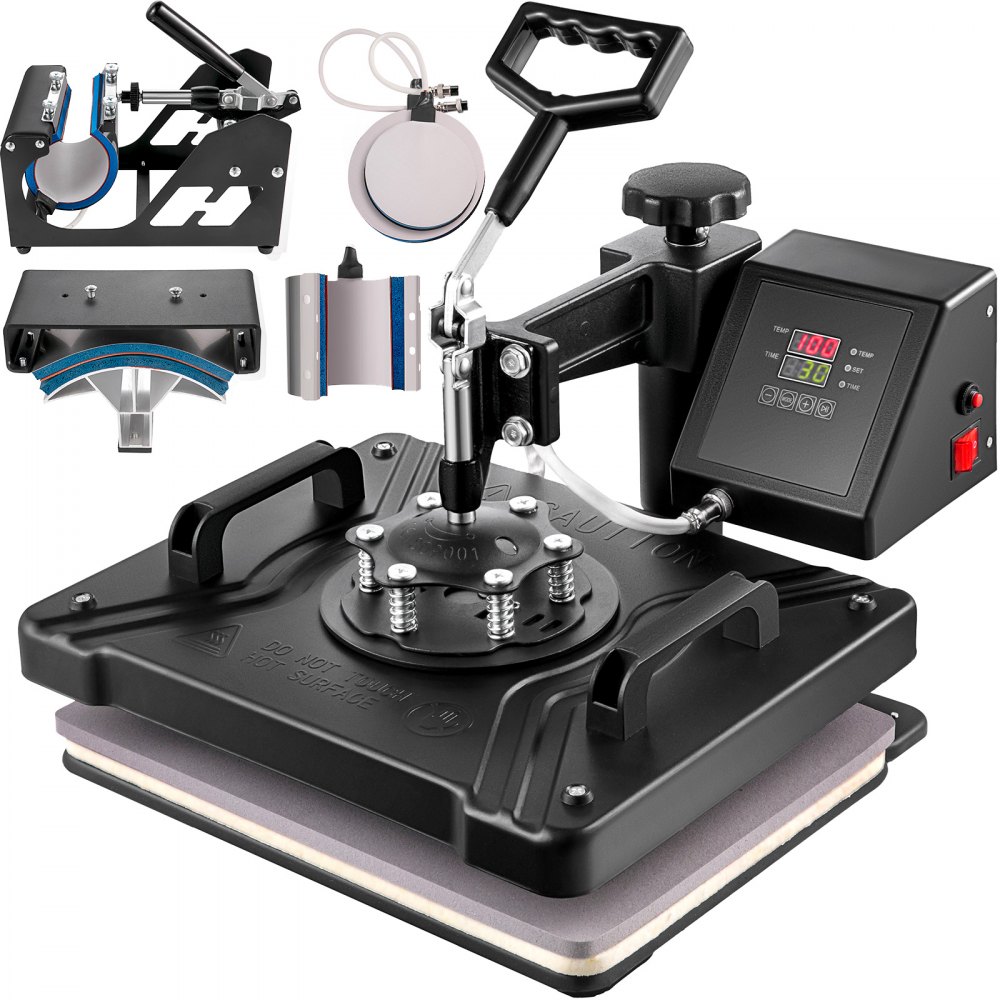 VEVOR Transferpresse 6 in 1 HeiBpresse Maschine 38 x 30 cm T Shirt Presse Maschine Hitzepresse Maschine DIY HeiBpresse mit Digitaler LED Temperatur VEVOR DE