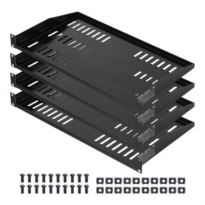 VEVOR 1U Server-Rack-Regal, 4 Stk., 22,68 kg, belüfteter Ausleger ...