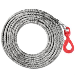 Fune D'Acciaio Con Gancio 6mm X 8,5m Per Verricello Manuale ALKO - Ricambio Seilwinde