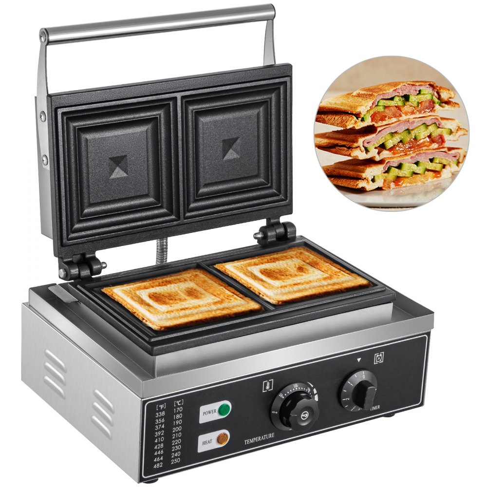 Kommerzielle Sandwichmaschine,kontaktgrill Toaster,1550w, Rechteckig