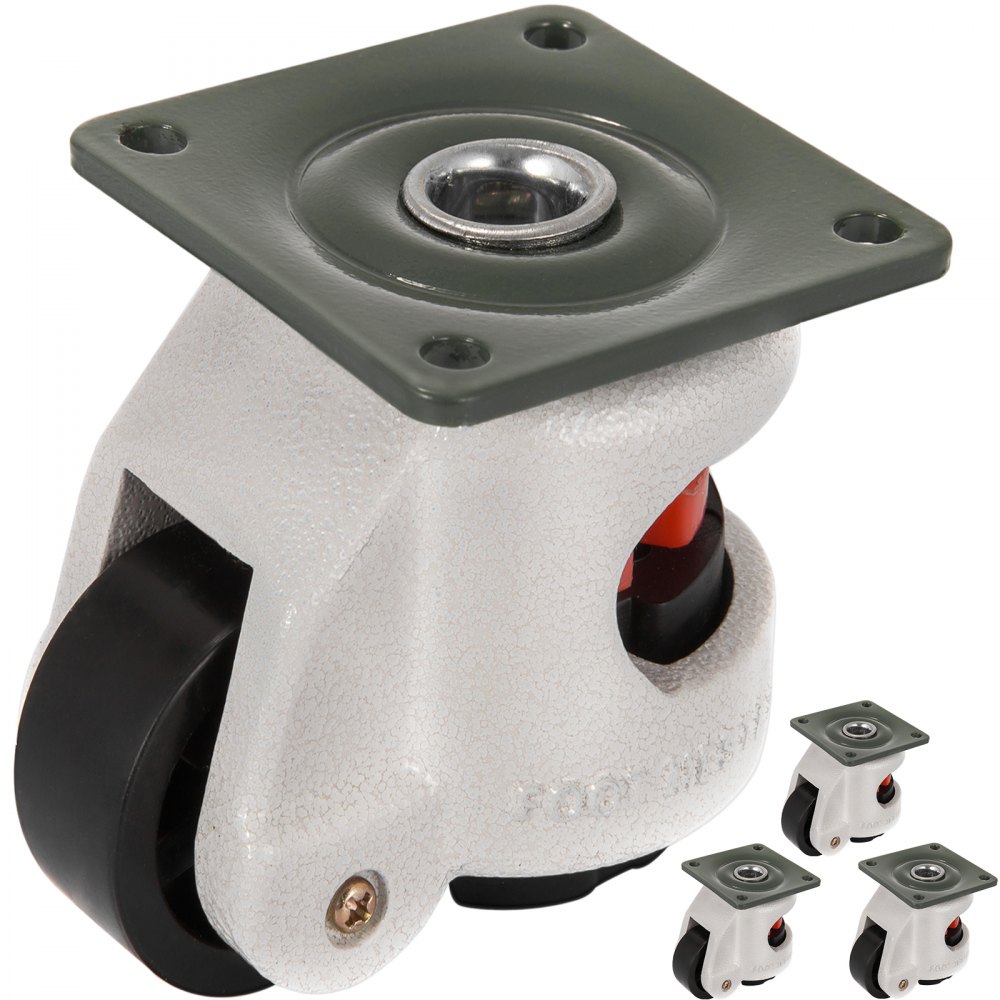 GD-60F Lenkrolle 4er-Set – Höhenverstellbare Niv Produktbild-Vorschau 4