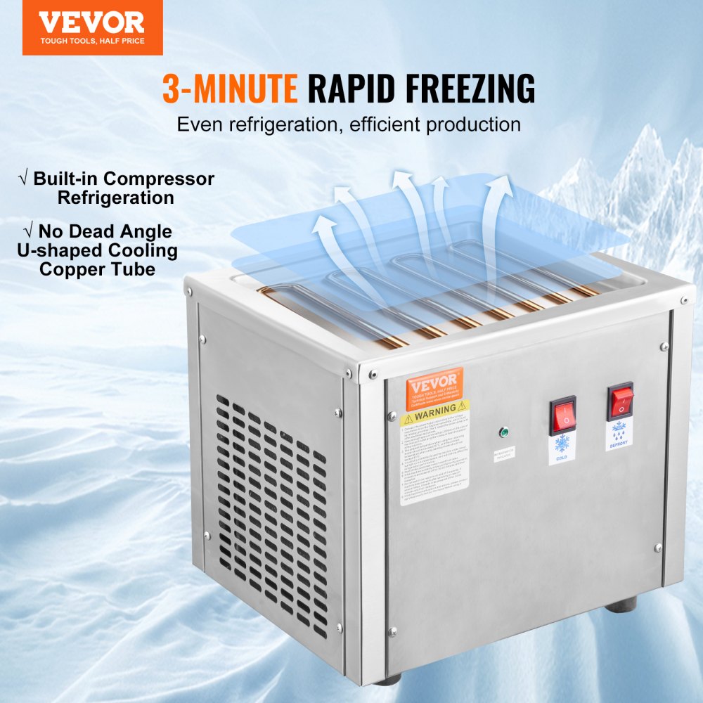 VEVOR Maschine für frittierte Eisrollen, 28 x 24 x 2 cm Pfanne zum ...