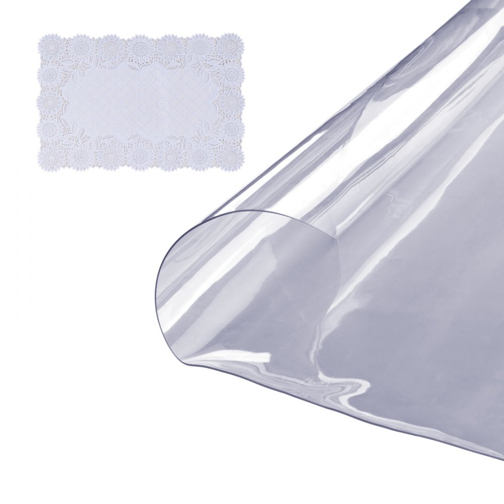 VEVOR Tischfolie Tischschutz Transparent 1,5 mm Dicke, φ 1068 mm ...